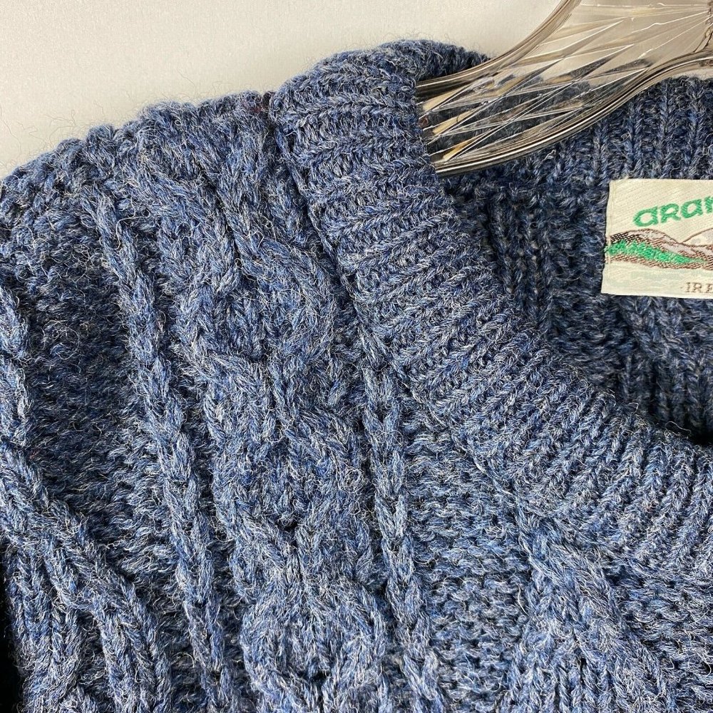 Arancrafts Irish Fishermans Lucky Cable Knit Wool - Picture 3 of 4